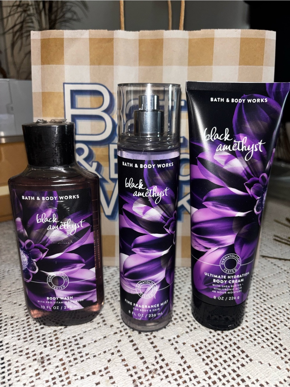 (2026) Bath & Body Works Black Amethyst Fragrance Mist & Body Care - Purple